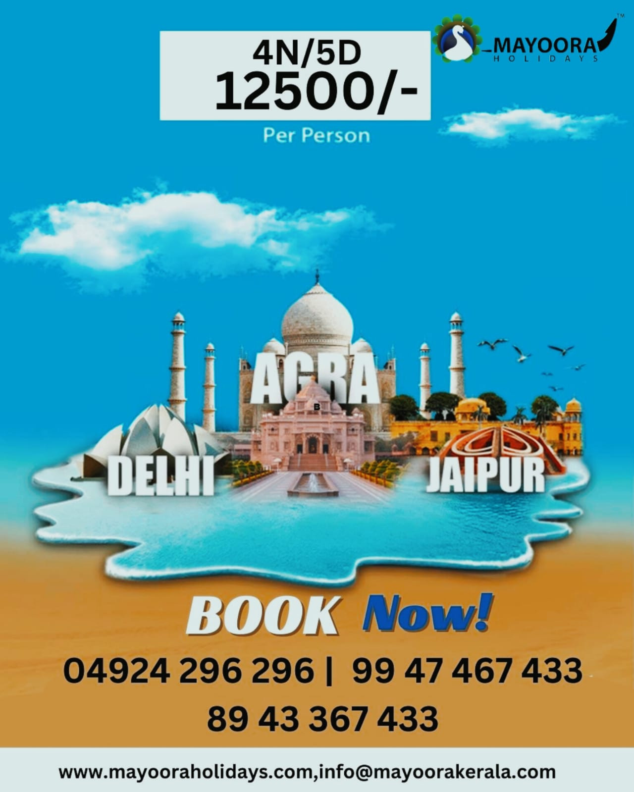 DELHI AGRA JAIPUR